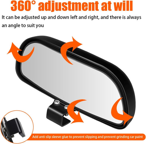 Blind Spot Mirror for Car, HD Glass Adjustable Convex Rear View Mirror, Auto Exterior Accessories Auxiliary, Universal Rectangle Wide Angle Blind ...