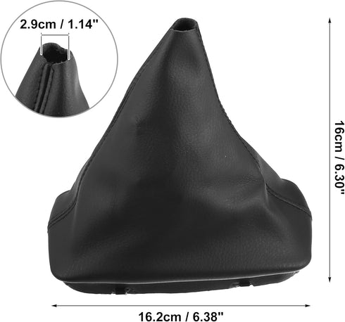 X AUTOHAUX Car Shift Boot Cover Gear Shift Knob Handbrake Gaiter Boot PU Leather for Mercedes-Benz C-class W204 2008-2013...