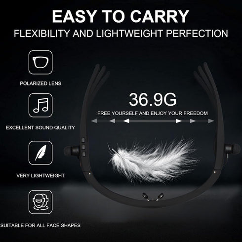 Smart Sport Sunglasses with Unbeatable UV Protection and Wireless Bluetooth 5.0 Perfect Wearable Technology for Outdoor Adventures, Gaming, Hands-...