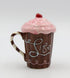 Life Is Sweet Mug with Pink Lid, 5-3/4-Inch...