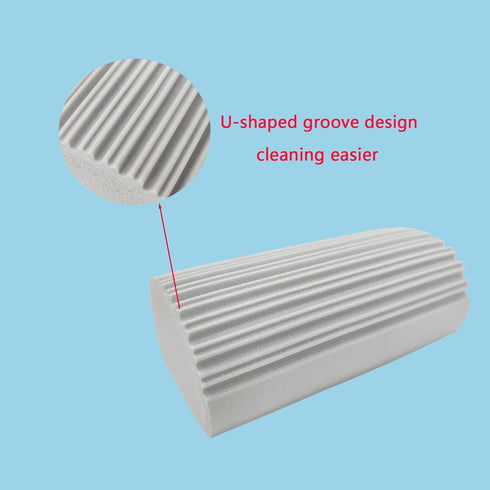 4 Pcs Damp Clean Duster Sponge, Magic Cleaning Sponge Cleaner Tool, Sponge Cleaning Brush, No Dust Flying and Spreading, Reusable Damp Dusting Spo...