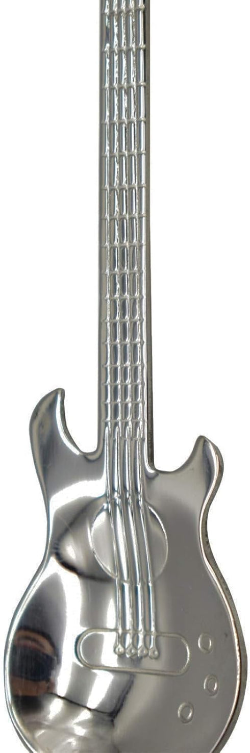 Maydahui 6PCS Guitar Spoons Music Note Teaspoon Set 18/10?304 ?Stainless Steel Musical Notation Dessert Spoon for Coffee Stirring Drink Mixing Mil...