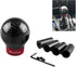 RYANSTAR Carbon Fiber Shift knob Round Ball Racing Gear Shift Shifter Knob Head Manual Car with 8mm/10mm/11mm Adapter...