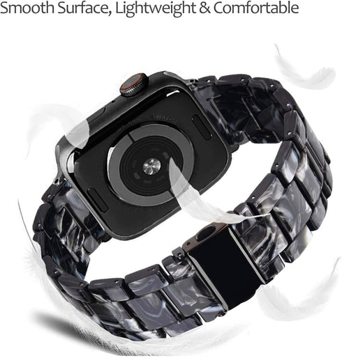 Band Compatible with iWatch 42mm 44mm 45mm 49mm, Colorful Resin Replacement Bracelet Strap for Apple Watch Series 9/8 / Ultra / 7 / SE / 6/5 / 4/3...