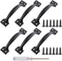 6 Pcs 4" Metal Gate Pull Handles, Bow Gate Handle Screen Door Pull, Vintage Barn Door Handles (Black)...
