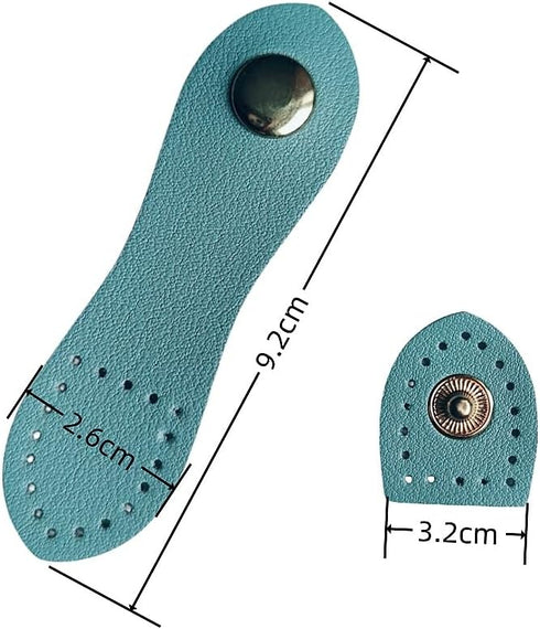 10 Sets Leather Snap Buckles Leather Tab Closure, Sew On Leather Tab Closures Buckles Fasteners for Handbags Shoulder Bags Purses DIY Craft Sewing...