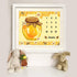 Bees Theme Baby Monthly Milestone Blanket, 48x40in Soft Flannel, Honey Jar Backgrounds, Newborn Mom Gifts, Baby Shower Age Growth Tracker with Bon...