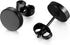 FIBO STEEL Stainless Steel Black Stud Earrings for Men Women, 3mm-8mm Available...