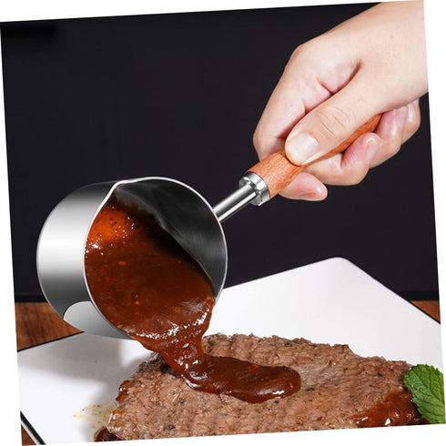 Oil Pan Casserole Pot Sauce Pan Reusable Sauce Pot Cooking Pot Stew Pot Soup Pot Ramen Pot Pasta Pan Dipping Pot Saucepans Coffee Chocolate Stainl...