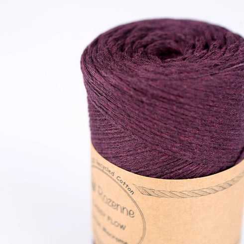 Classy Flow 100% Cotton Macrame Cord Soft Yarn for Crocheting & Knitting, Each 8.8 Oz (250 Gr), 273 Yd (250 mt) (1, Plum Purple - 13)......