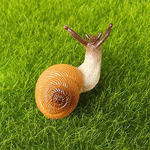 5Pcs Cute Small Snail Lifelike Fairy Garden Terrarium Decor Figurine Animal Toys...
