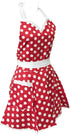 Wrapables Adjustable Flirty Hostess Apron, Red Polka Dots...