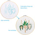 KISSBUTY Full Range of Embroidery Starter Kit with Pattern, Cross Stitch Kit Including Embroidery Fabric with Plant Pattern, Bamboo Embroidery Hoo...