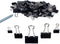 DSTELIN Binder Clips Paper Clamps Assorted Sizes 120 Count (Black), Large, Medium, Small, X Small and Micro, 5 Sizes in One Pack, Meet Your Differ...