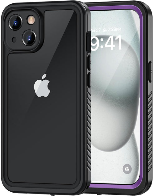 Lanhiem for iPhone 15 Plus Case, IP68 Waterproof Dustproof Shockproof Cases with Built-in Screen Protector, 360 Full Body Protective Front and Bac...