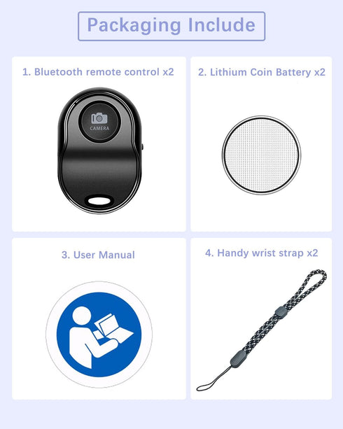 Wireless Remote for iPhone Camera for iPhone & Android, Bluetooth Remote Capture Perfect Moments Hands-Free with This Selfie Clicker for Photos & ...