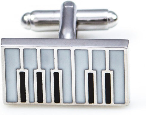 Piano Keys Pair Cufflinks in a Presentation Gift Box & Polishing Cloth...