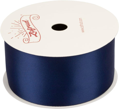 Navy Satin Ribbon 1 1/2 Inch wide x 10 Yds - Ideal for Crafts, Gift Wrapping, Flower Bouquet, and Weddings...