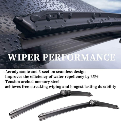OEM Windshield Wiper Blade Set Replacement For BMW 5 7 Series F01 F02 F04 F07 F10 M5 2010-2016 High Performance Original Equipment Wipers 26"/18"...