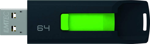 Emtec C450 Flash Drive, 64GB, Black & Green...