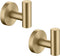 Brushed Gold Bathroom Towel Coat Hook Stainless Steel, 2 Pack Robe Clothes Cabinet Closet Sponges Hooks Holder Round Style Heavy Duty Wall Hook fo...