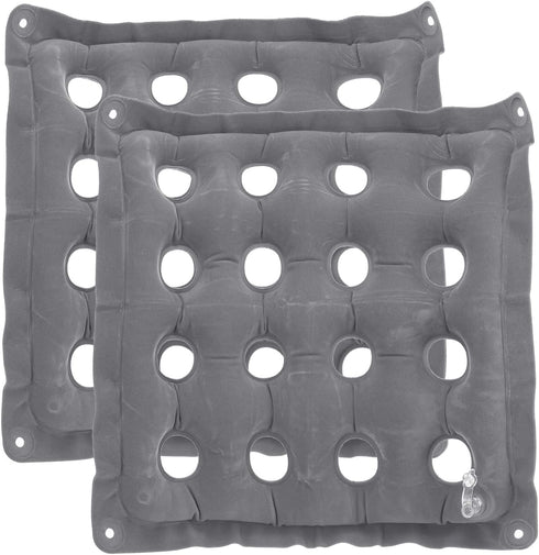 PATIKIL Inflatable Seat Cushion, 2 Pack Portable Air Seat Chair Cushions Breathable Flocked Square Seat Pad for Home Wheelchairs Office Chairs, Gr...