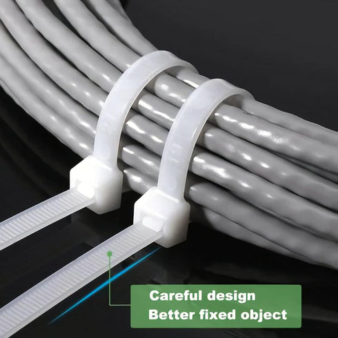 White zip ties 18 inch Large Cable ties wraps100 pcs/Pack outdoor use Long plastic ties with 60 Pounds tensile...
