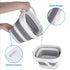 Collapsible Bucket, 5L 1.3Gallon Small Cleaning Mop Buckets for Household Outdoor Car Washing Tub Plastic Foldable Portable Camping Beach Sand Wat...