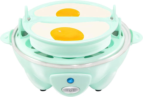 Elite Gourmet Easy Electric 7 Egg Capacity Soft, Medium, Hard-Boiled Cooker Poacher, Scrambled, Omelet Maker with Auto Shut-Off and Buzzer, BPA Fr...