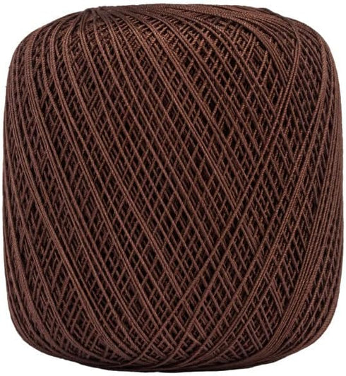 Aunt Lydia Classic Fudge Brown Crochet - 3 Pack of 350y/320m - Cotton - Gauge 10 - Crochet......