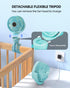 Baby Stroller Fan, Mini Portable Fan Battery Operated, LED Display with 3 Speeds, Small Clip on Fan Desk Fans USB Rechargeable, Personal Handheld ...