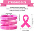 Bundle of 48 Pcs Die Cut Pink Ribbon Stickers and 48 Pcs Pink Ribbon Camouflage Breast Cancer Awareness Bracelets in 2 designs, Faith Courage Beli...