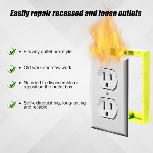 4pcs Single Gang Outlet Box Extender, 1/2 Inch Electrical Outlet Extender Receptacle Extender Outlet Extension Wall Socket Box for Electrical Box ...