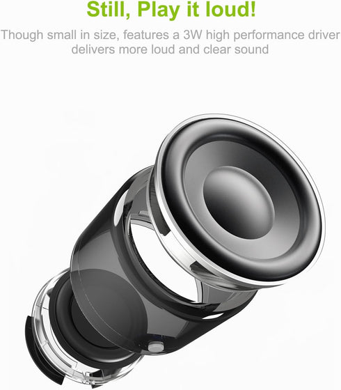 EWA Travel Case Packed, A106 Pro Portable Bluetooth Speaker with Custom Bass Radiator, Brief Design, IP67 Waterproof, Perfect Mini Speaker for Sho...