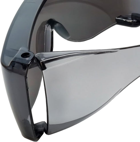 Calabria 3000 Fit Over Safety Glasses Fitover Prescription Eyewear Silver Mirror Men Women Wrap Around Tinted Anti Fog Glare...