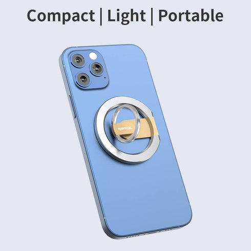 RapidX Snapo 2-in-1 Magnetic Phone Grip & Stand, Holder with Adjustable Kickstand, MagSafe Compatible with iPhone 14, 13, 12 Pro, Pro Max, Mini (G...