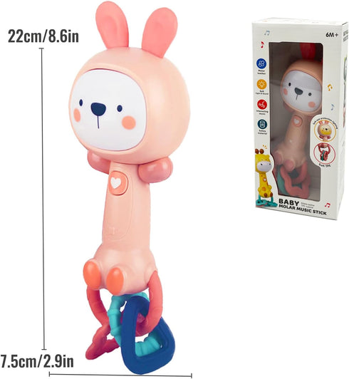 Baby Music Rattles Toy 6-12 Months, baby teething toys with music and light,Toddler Learning Toys with Music and Light Newborn Toys Infant Baby Bo...