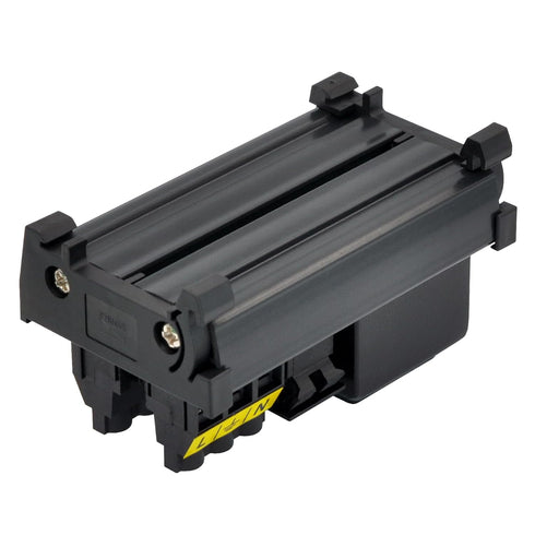 DIN Rail Mount AC 120V NEMA 5-15R Single Receptacle Outlet Power Strip Module, with Rocker Switch Thermal Circuit Breaker Overload Protector...