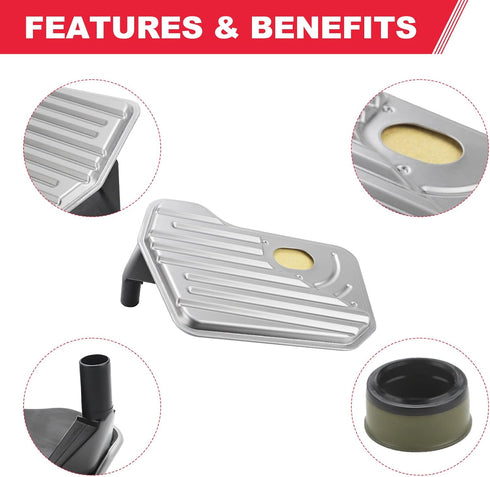 4l60e Automatic Transmission Filter Kit with Gasket Compatible with Buick Cadillac Chevy GMC Replaces# TF289...
