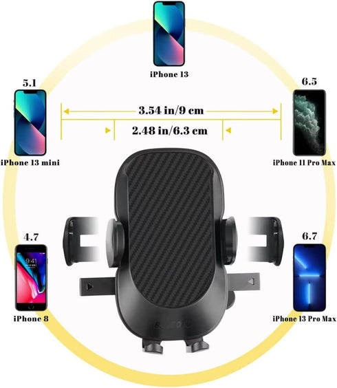 Car Phone Holder Mount - Socket Grips Pop Cradles Friendly, Hands-Free 360° Rotatable & Anti-Shake Air Vent Mount, Universal Car Phone Holder Comp...
