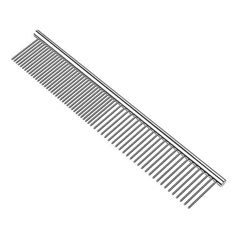 Dog Comb Pet Steel Comb for Dogs and Cats, Stainless Steel Comb with Rounded Teeth, Static-free Metal Comb Corrosion Resistant Cat Comb Pet Dematt...