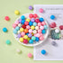 Beadthoven 120pcs 12 Colors Bubblegum Beads Bulk 20mm Focal Beads for Pens Opaque Candy Color Easter Beads Large Acrylic Beads Plastic Chunky Bead...