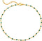 MTMY Gold Anklets for Women 14K Gold Plated Tiny Bead Anklet Green Rose Colorful Cubic Zirconia Tassel Foot Chain Dainty Adjustable Cute Anklets S...