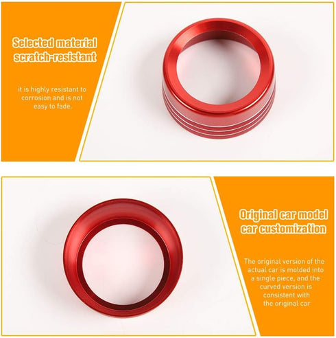 Hoolcar Red Gear Shift Knob Cover ABS Sticker Trim for 2013-2017 Dodge Ram (Not fit Rebel Modle)...