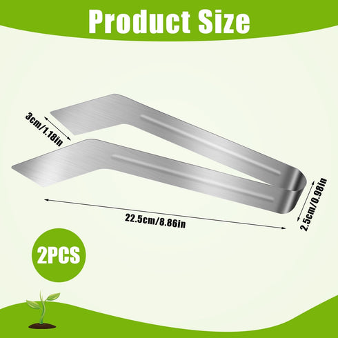 2pcs Seedling Transplant Tongs, 8.86 Inch Plants Planter Tongs Stainless Steel Gardening Transplanter Tongs Garden Tongs Seed Removal Tool Gardeni...