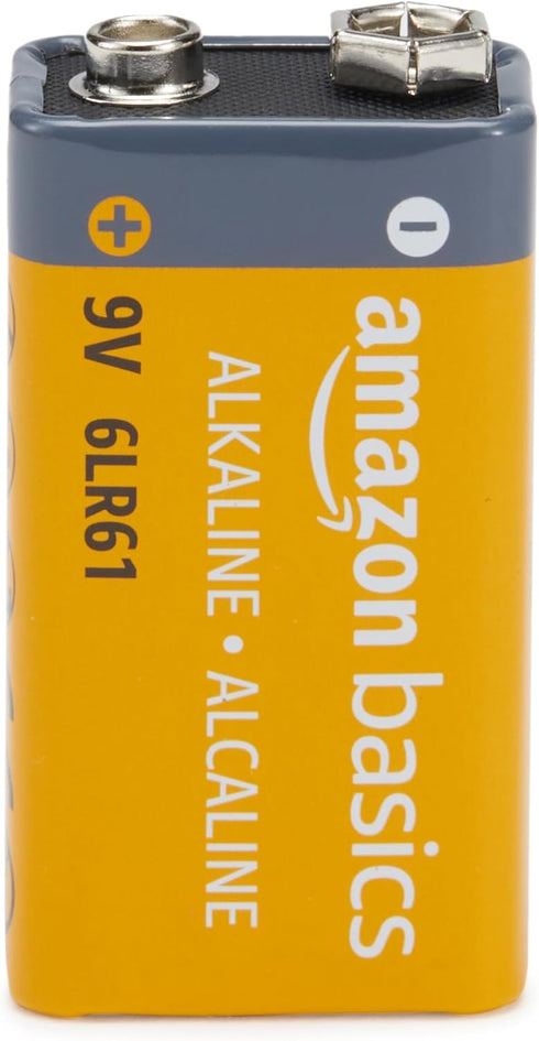 Amazon Basics 8-Pack 9V Alkaline Batteries, 5-Year Shelf Life - for Smoke/CO Detector, Electronics & Audio...