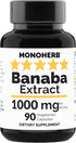Banaba Extract 1000 mg - 90 Vegetarian Capsules - 2% Corosolic Acid...