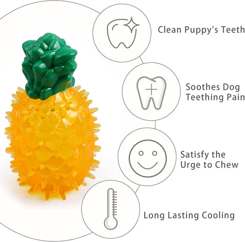 T'CHAQUE 3 Pcs/Pack Dog Cooling Chew Toys, Frozen Teething Toy for Puppies, Summer Interactive Squeaky Toys, Small and Medium Pet Treat Training T...