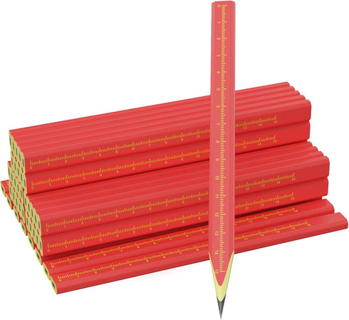 25 PCS Carpenters Pencil Construction Pencils, Carpenter Marking Pencil for Woodworking Concrete Scriber Marking Tool pica pencils...