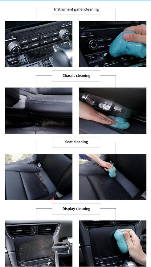 Multifunction Cleaning Gel, Universal Dust Cleaner, Car Cleaning Gel, Car Dust Dirt Cleaning Gel, Car Vent Outlet Mud Remover, Car Interior Cleani...